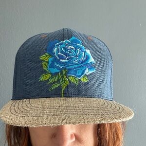 Stanley Mouse Grassroots California Limited Edition Blue Rose Embroidered Cap